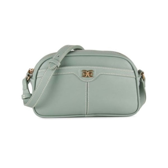 Sam Edelman Saige Leather Camera Crossbody Bag Green NWT - Picture 1 of 15